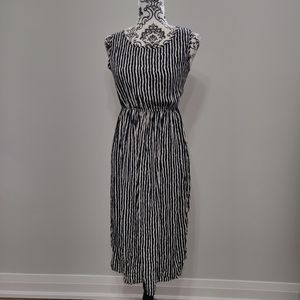 Zebra Print Long Sleeveless Summer Beach Dress